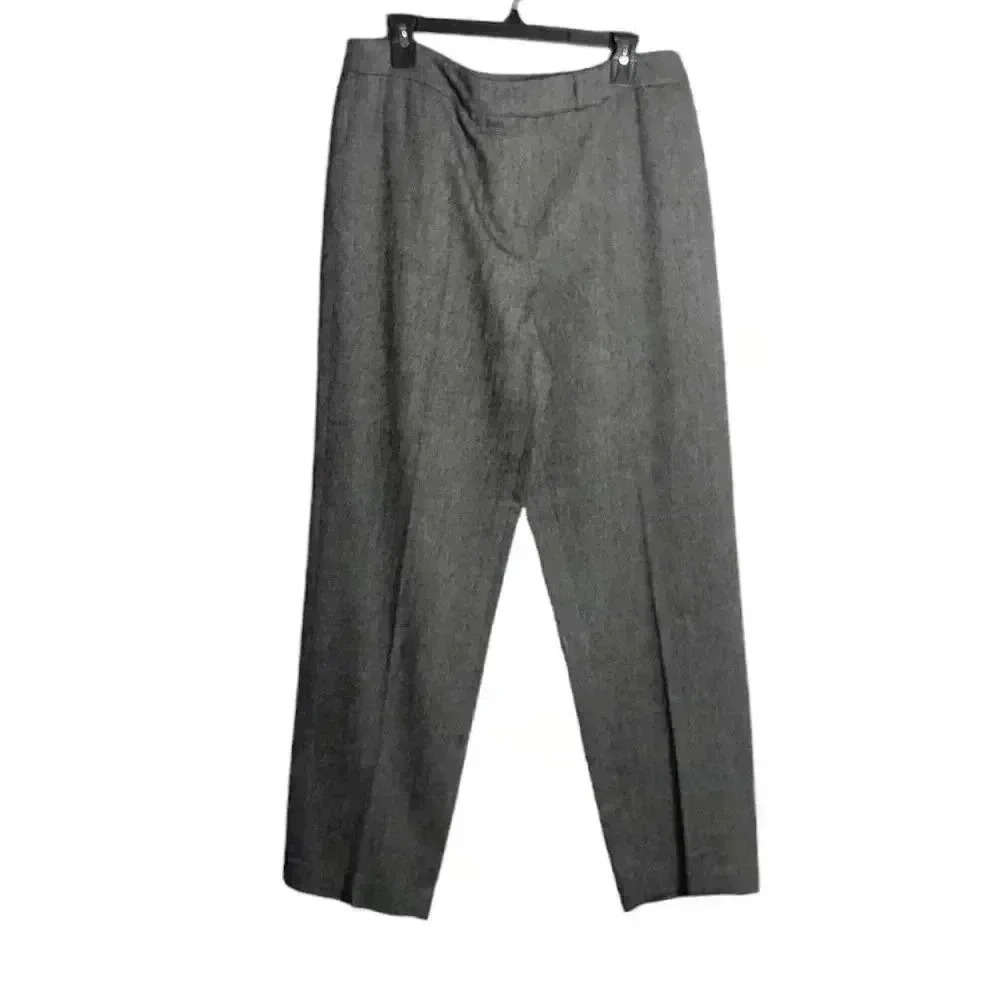 ANNE KLEIN NWT Biltmore Black Multi Wool Slacks Straight Leg Pants Size 10